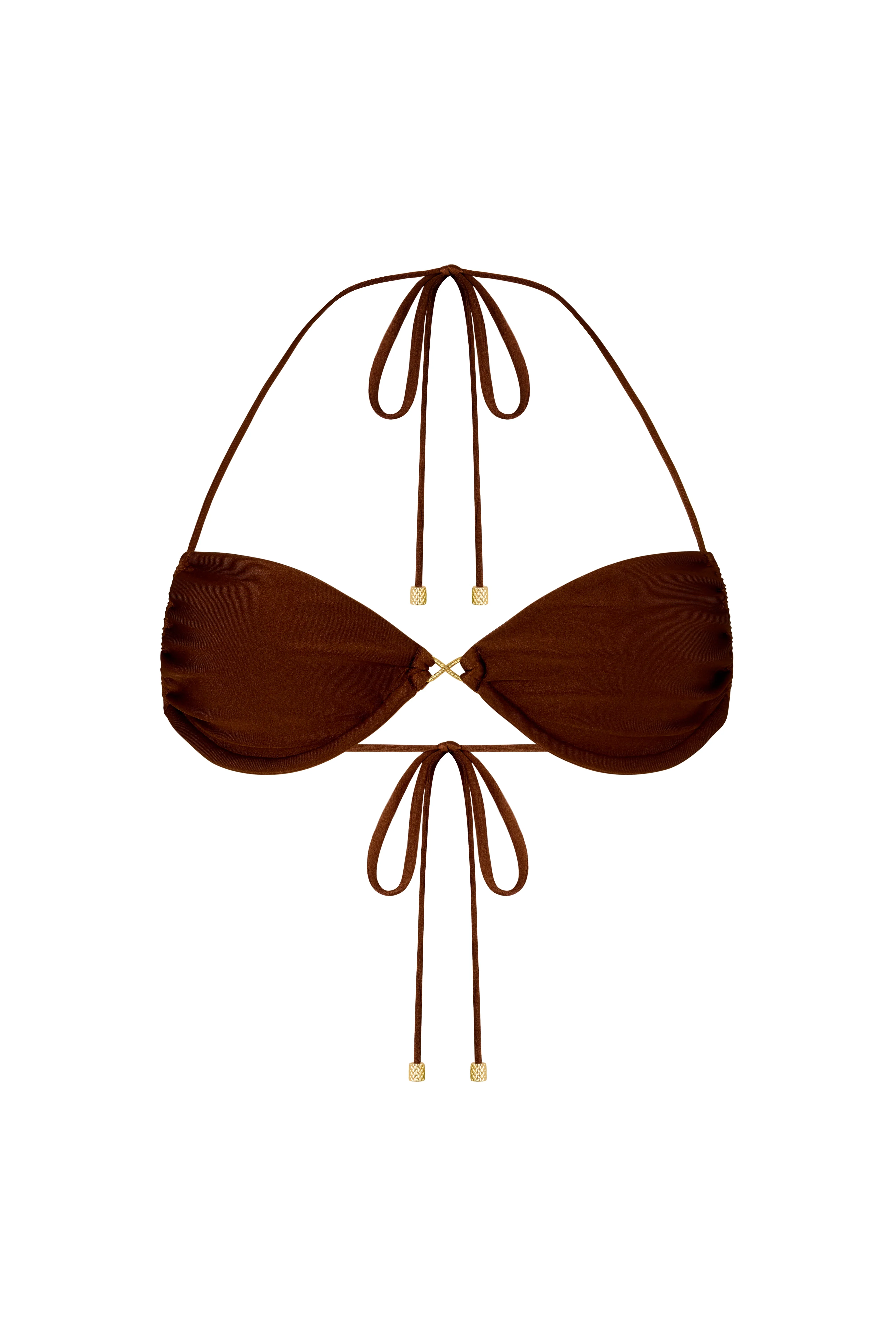 AURELIA Chocolate Fondant - Halter Neck Bikini Top - Image 6