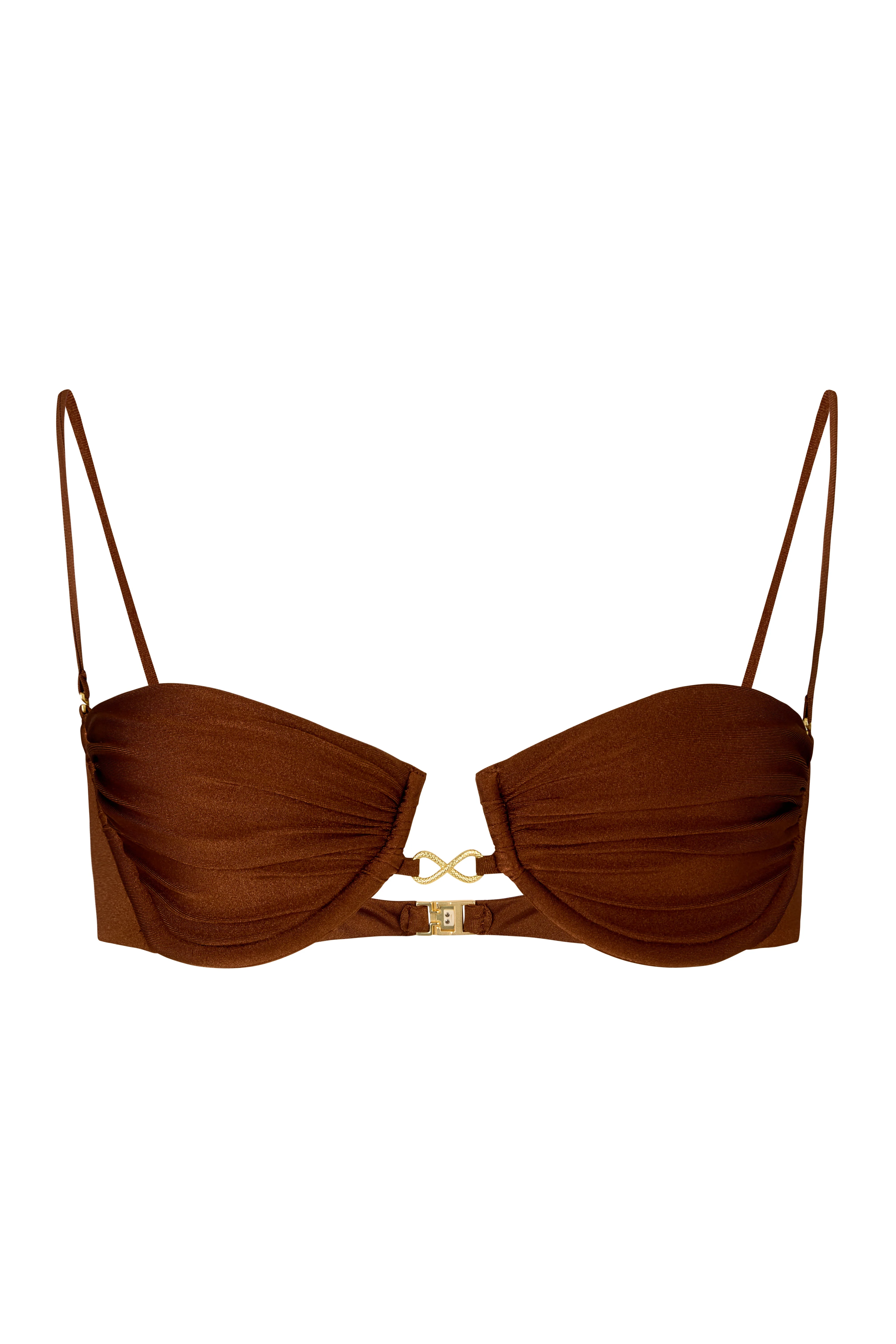 CAMELIA Chocolate Fondant - Balconette Bikini Top - Image 6
