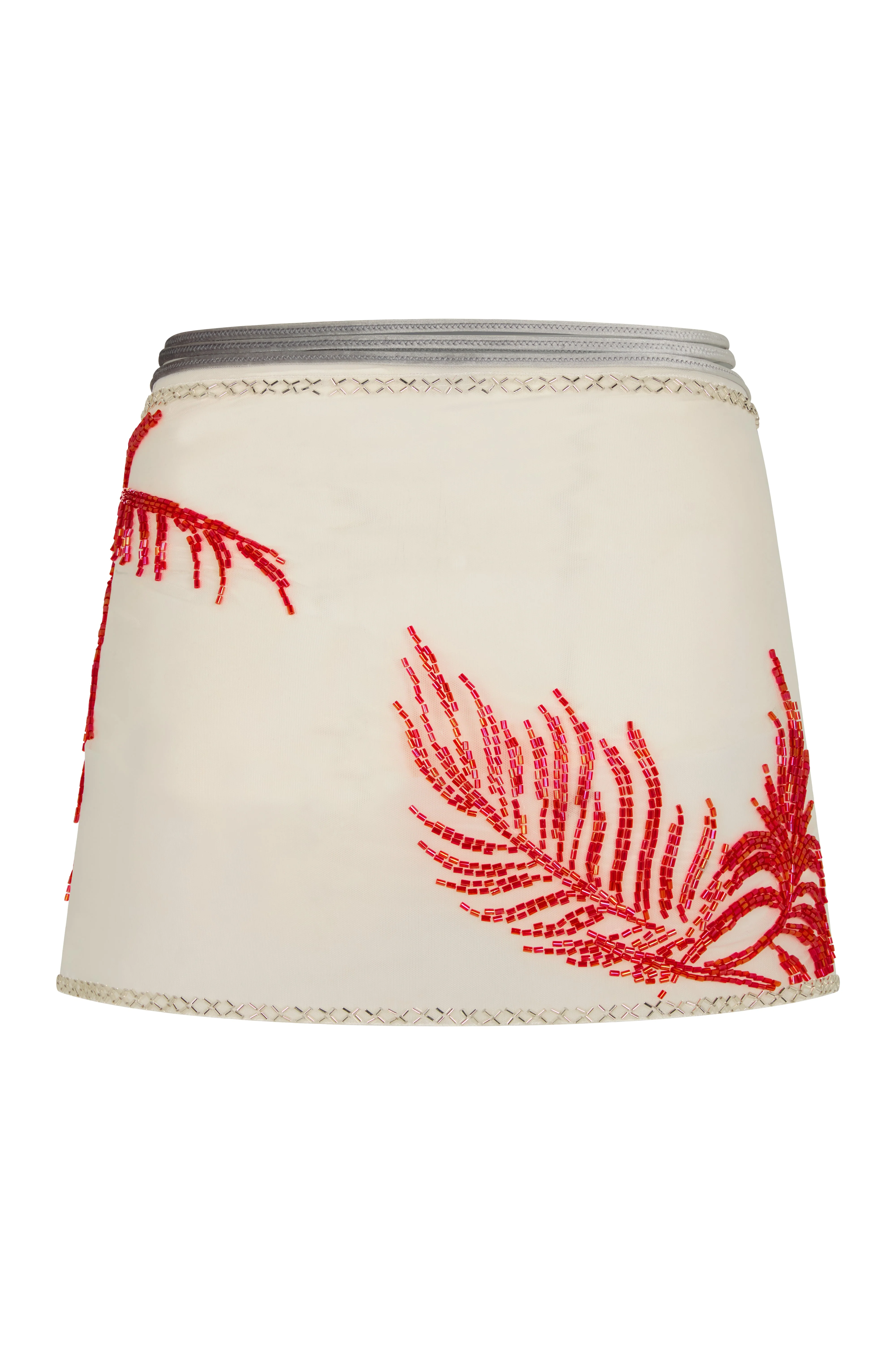 COPERNICA Beaded Mini Wrap Skirt - Image 4