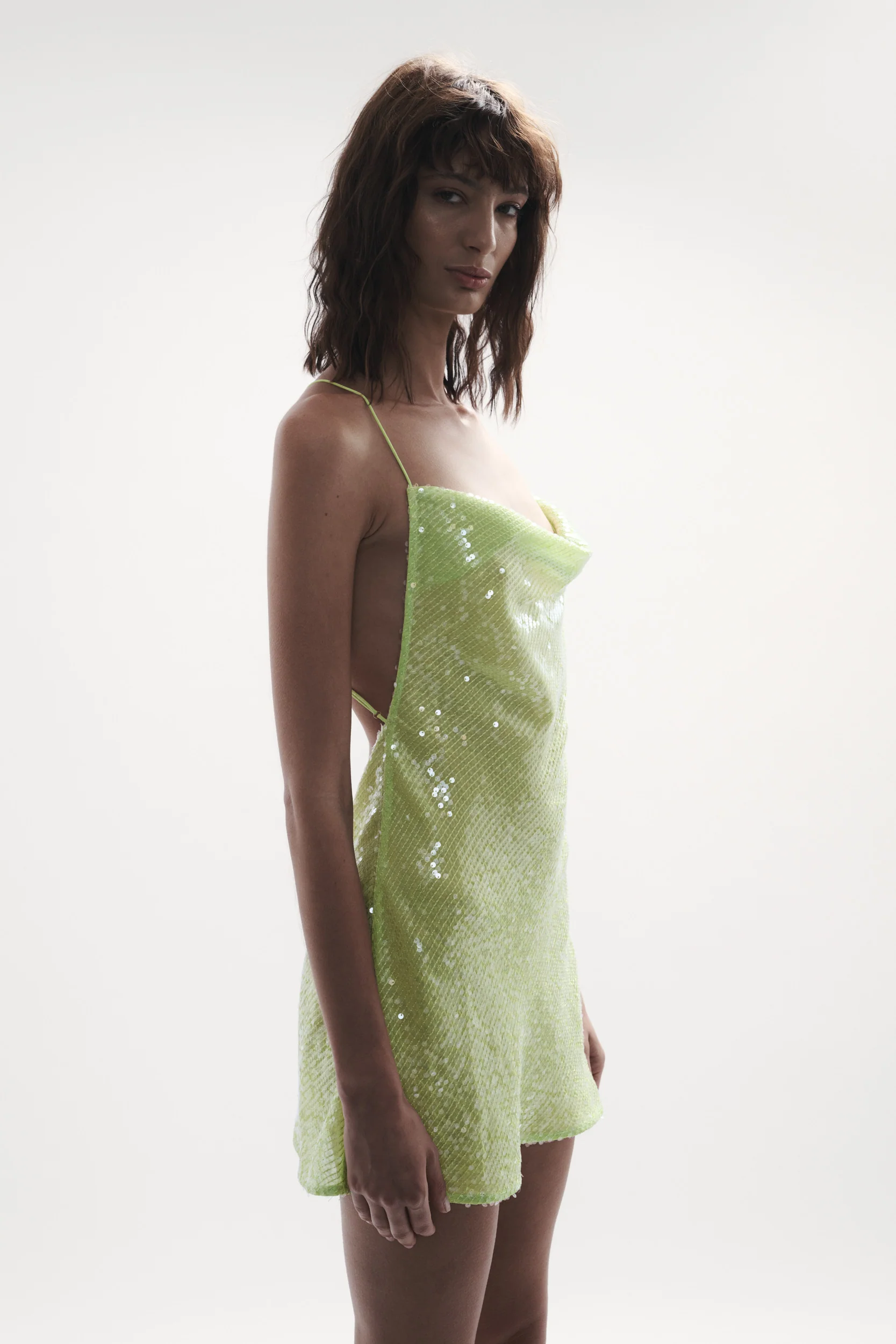 IBIZA Chartreuse - Sequin Mini Dress - Image 7