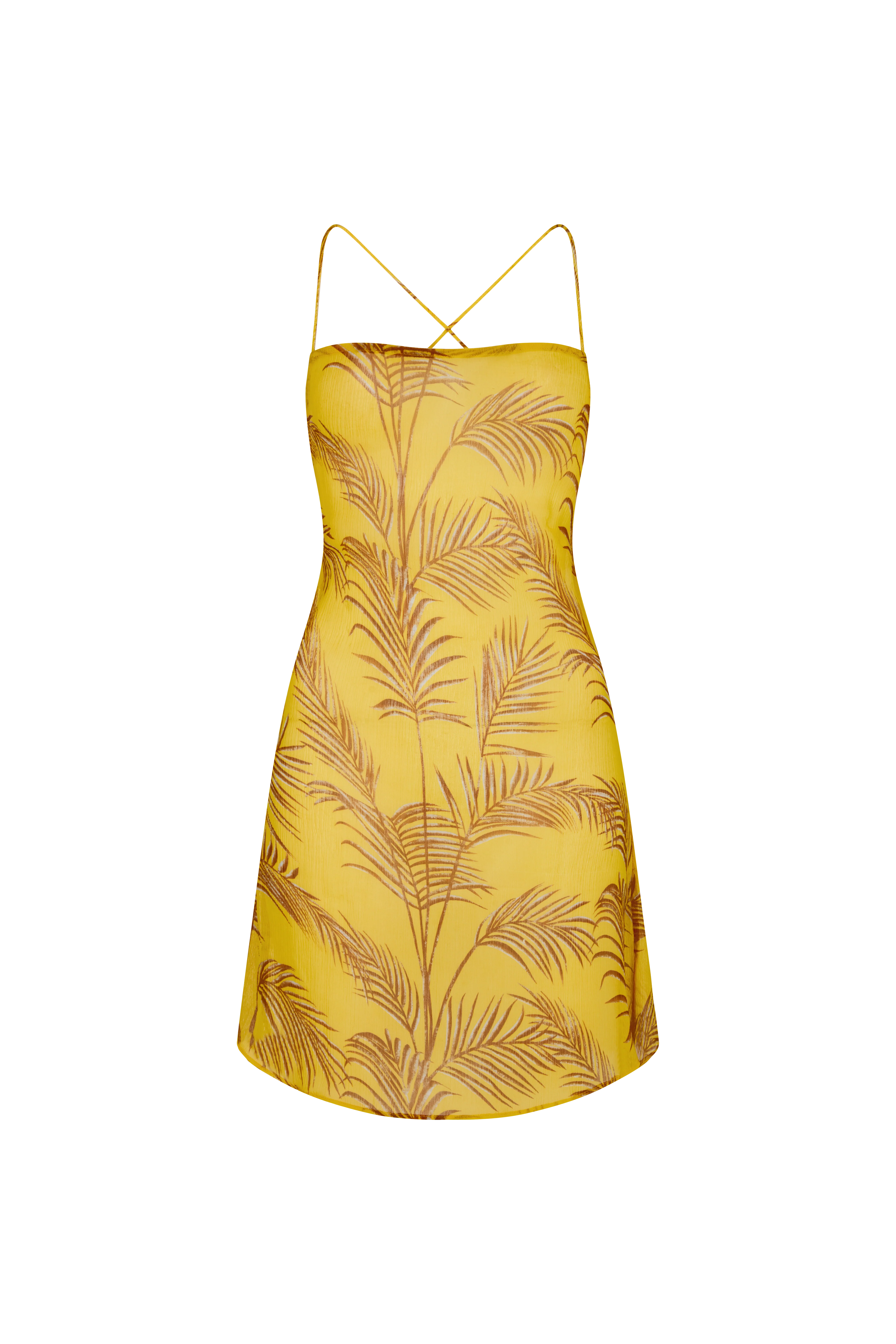 MOSS Sunset Palm - Mini Silk Slip Dress - Image 5