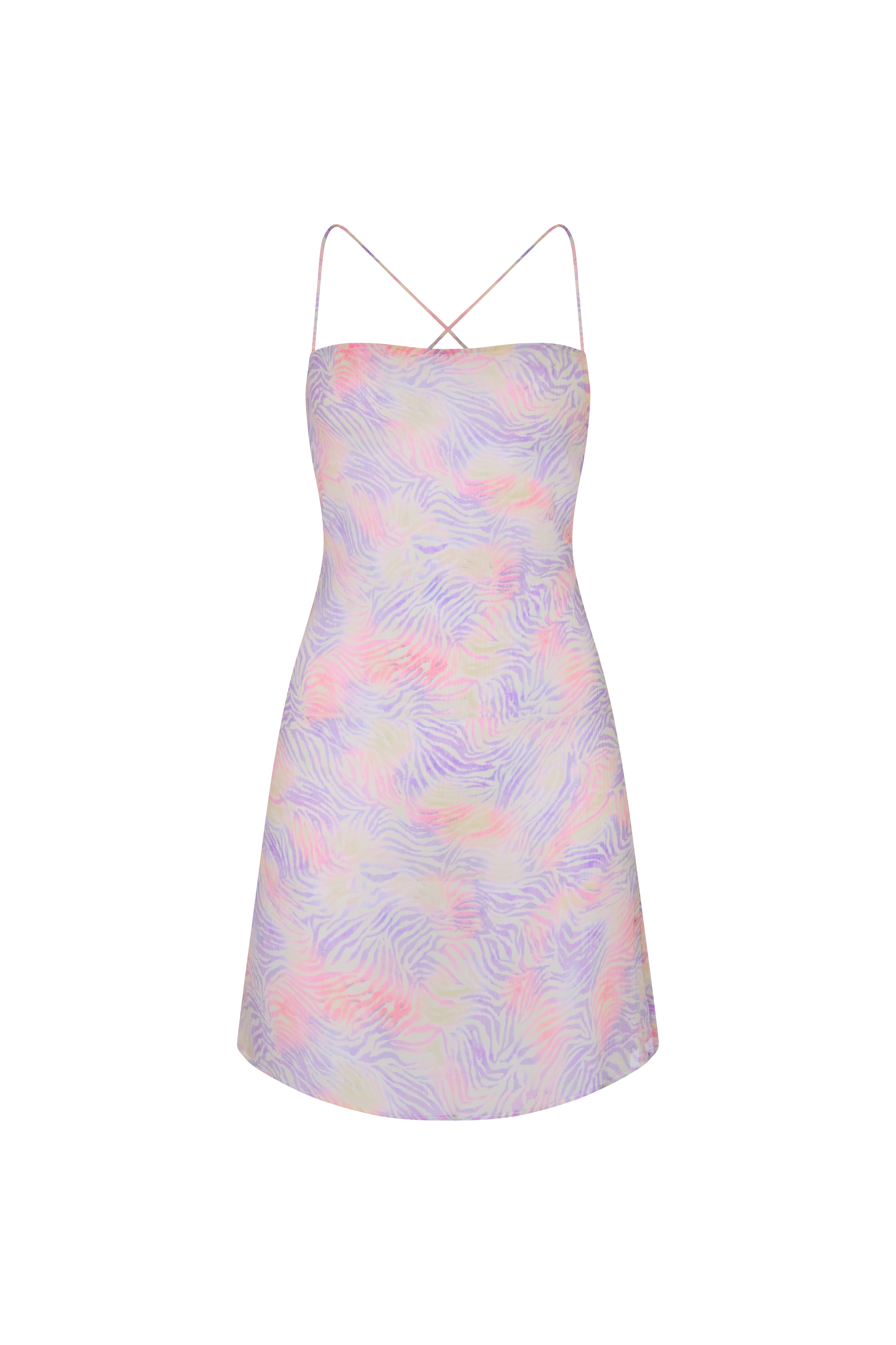 MOSS Zebra Haze - Mini Silk Slip Dress - Image 5
