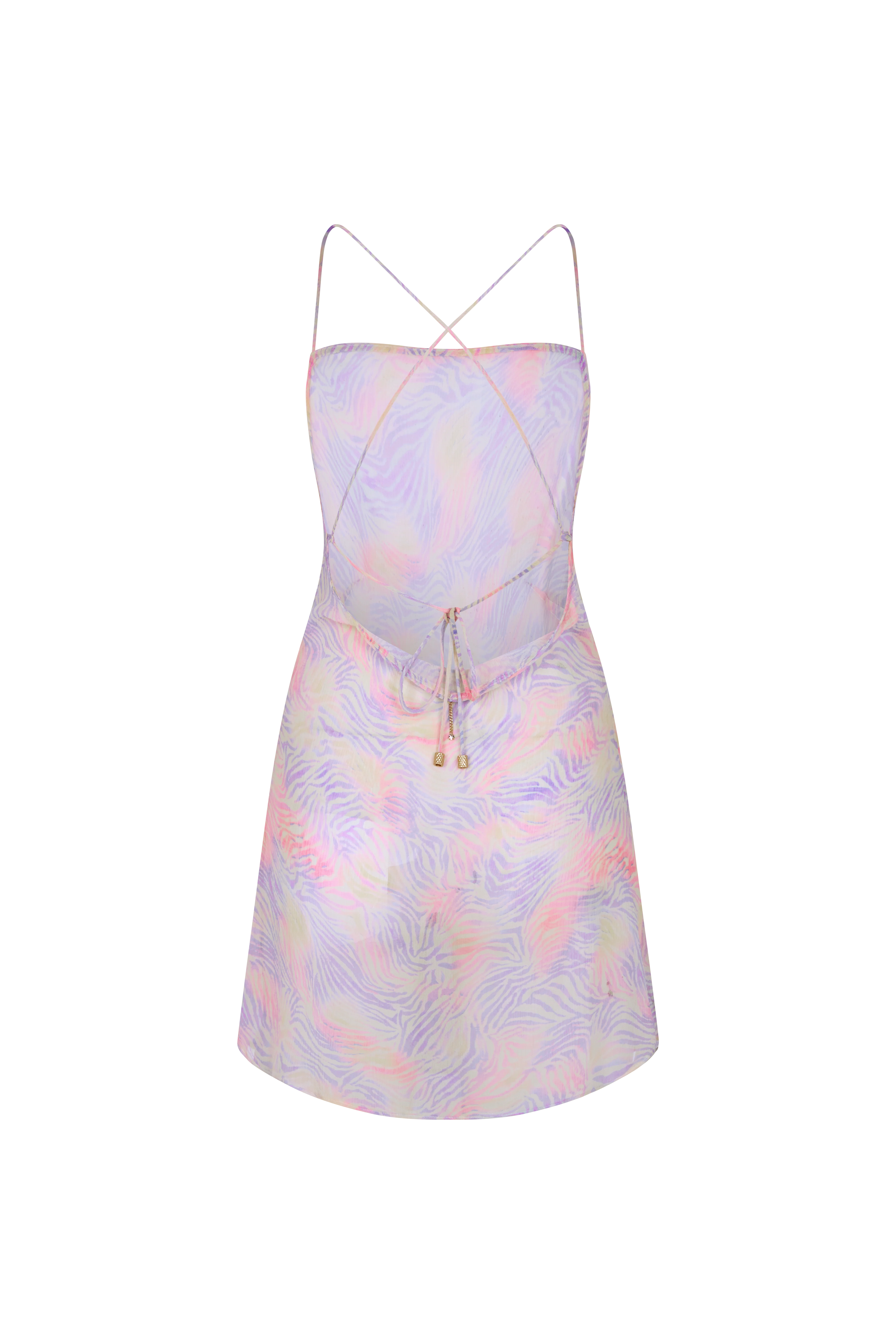 MOSS Zebra Haze - Mini Silk Slip Dress - Image 6