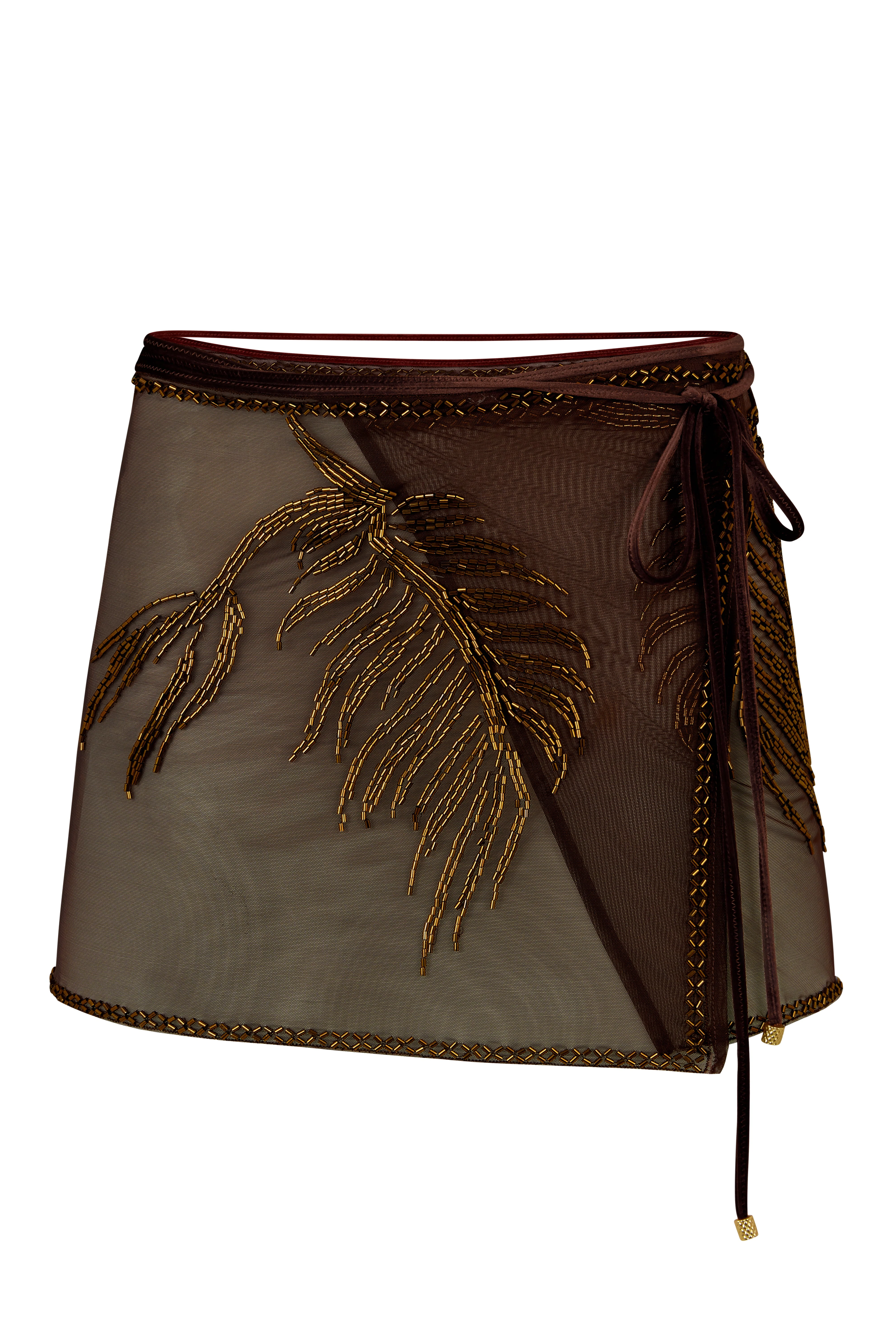 ORLA - Beaded Mini Wrap Skirt - Image 6